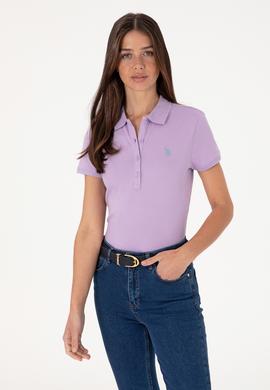 Kadın Lila Basic Tişört - 50300830131