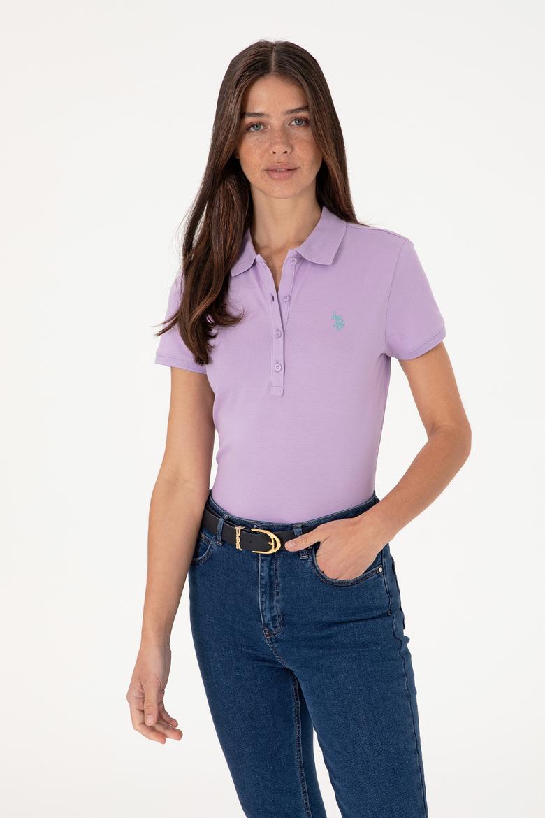 Kadın Lila Basic Tişört - 50300830131