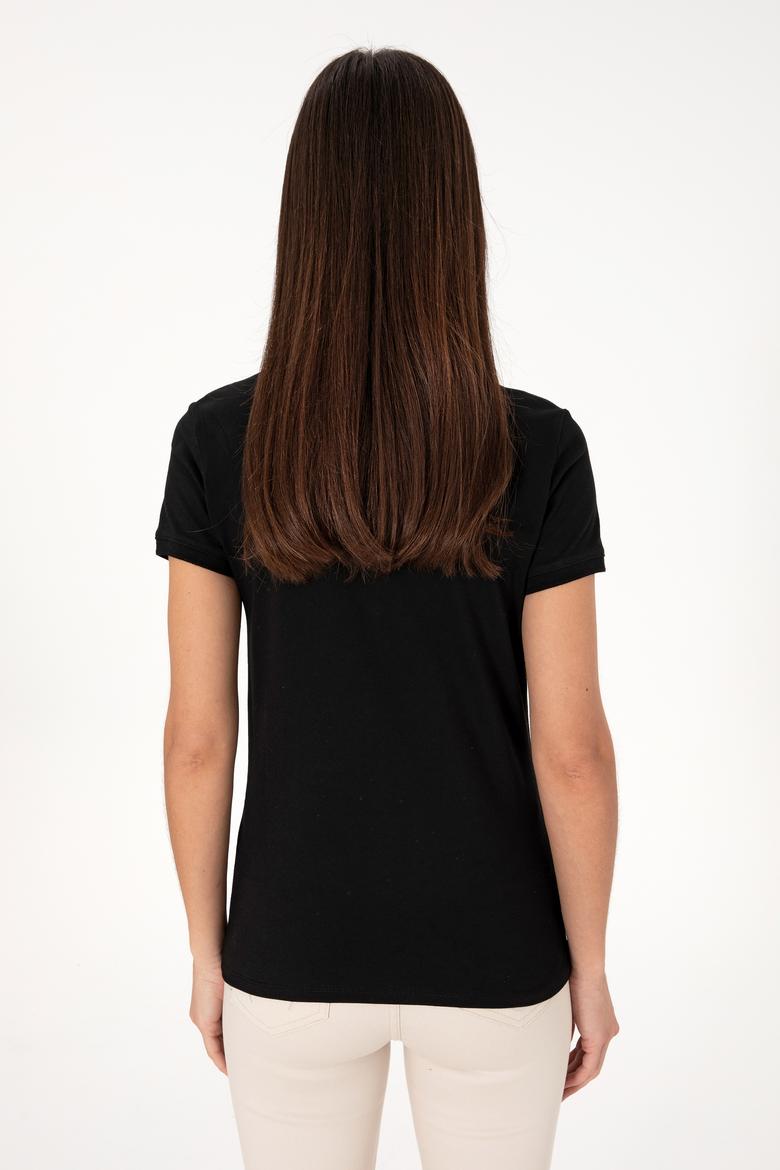 Kadın Siyah Tişört - 50300887083
