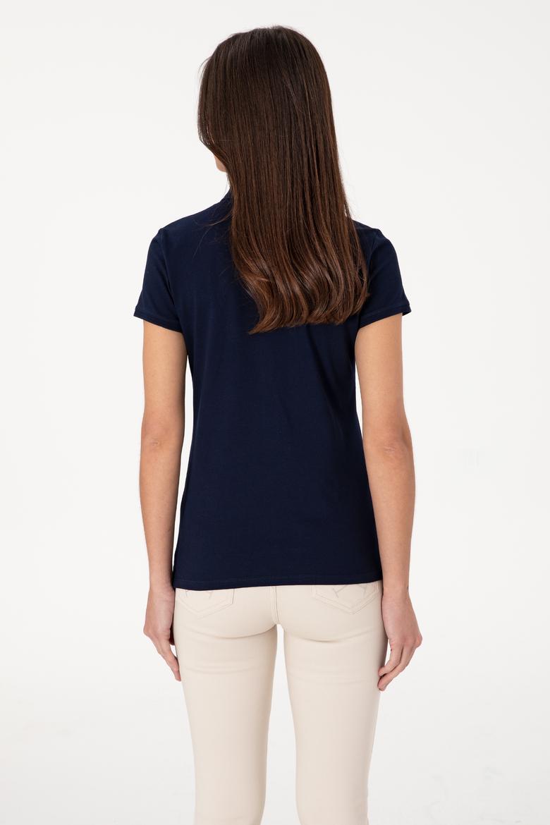 Kadın Lacivert Basic Tişört - 50300883012