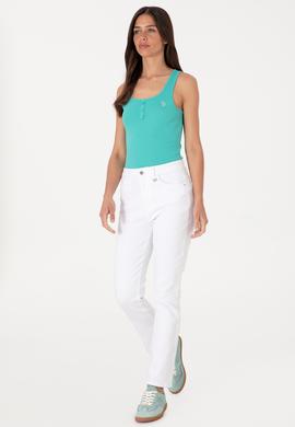 Kadın Mint Kolsuz Bisiklet Yaka Basic Tişört - 50300895035