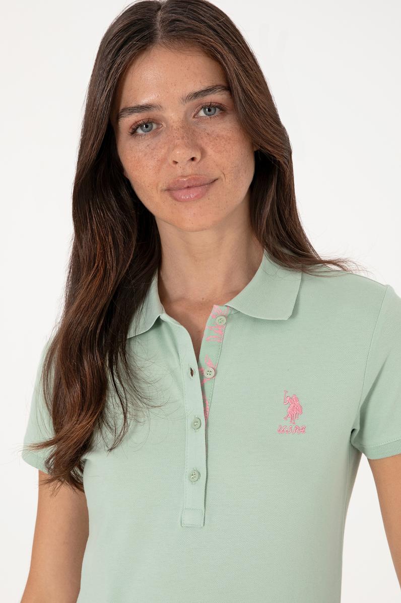 Kadın Su Yeşili Basic Tişört