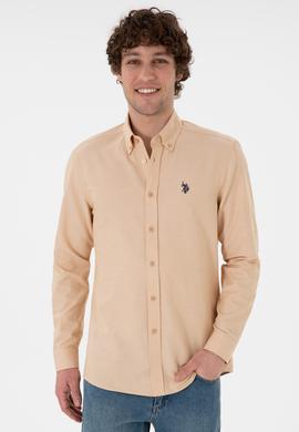 Erkek Camel Uzun Kollu Basic Gömlek - 50306338096