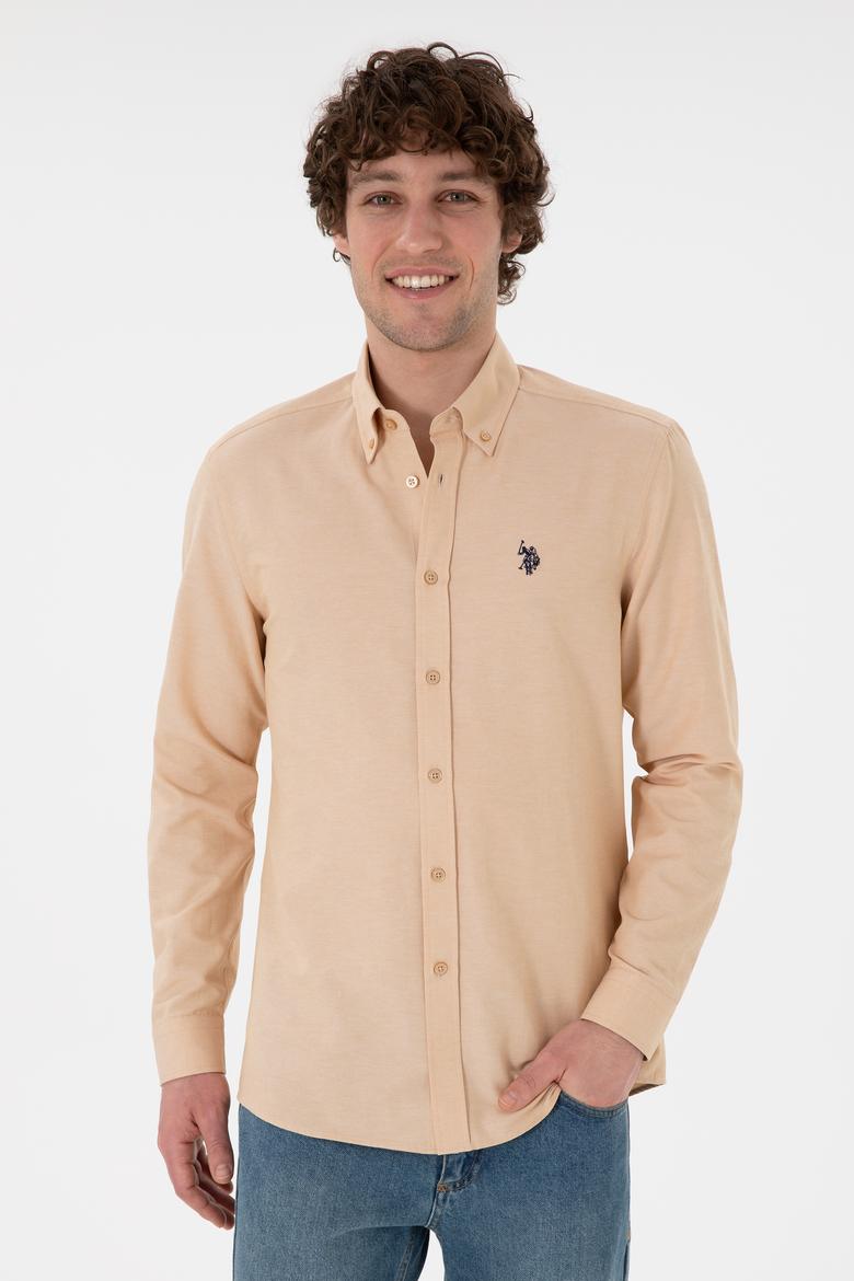 Erkek Camel Uzun Kollu Basic Gömlek - 50306338096