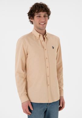 Erkek Camel Uzun Kollu Basic Gömlek - 50306338096