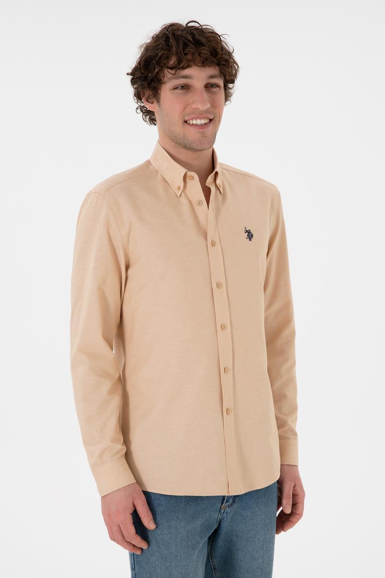 Erkek Camel Uzun Kollu Basic Gömlek - 50306338096