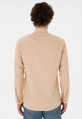 Erkek Camel Uzun Kollu Basic Gömlek - 50306338096