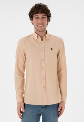 Erkek Camel Uzun Kollu Basic Gömlek - 50306338096