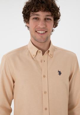 Erkek Camel Uzun Kollu Basic Gömlek - 50306338096