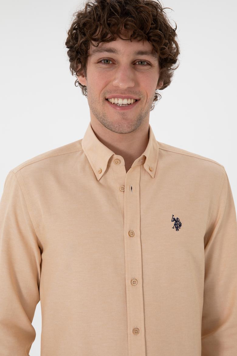 Erkek Camel Uzun Kollu Basic Gömlek - 50306338096