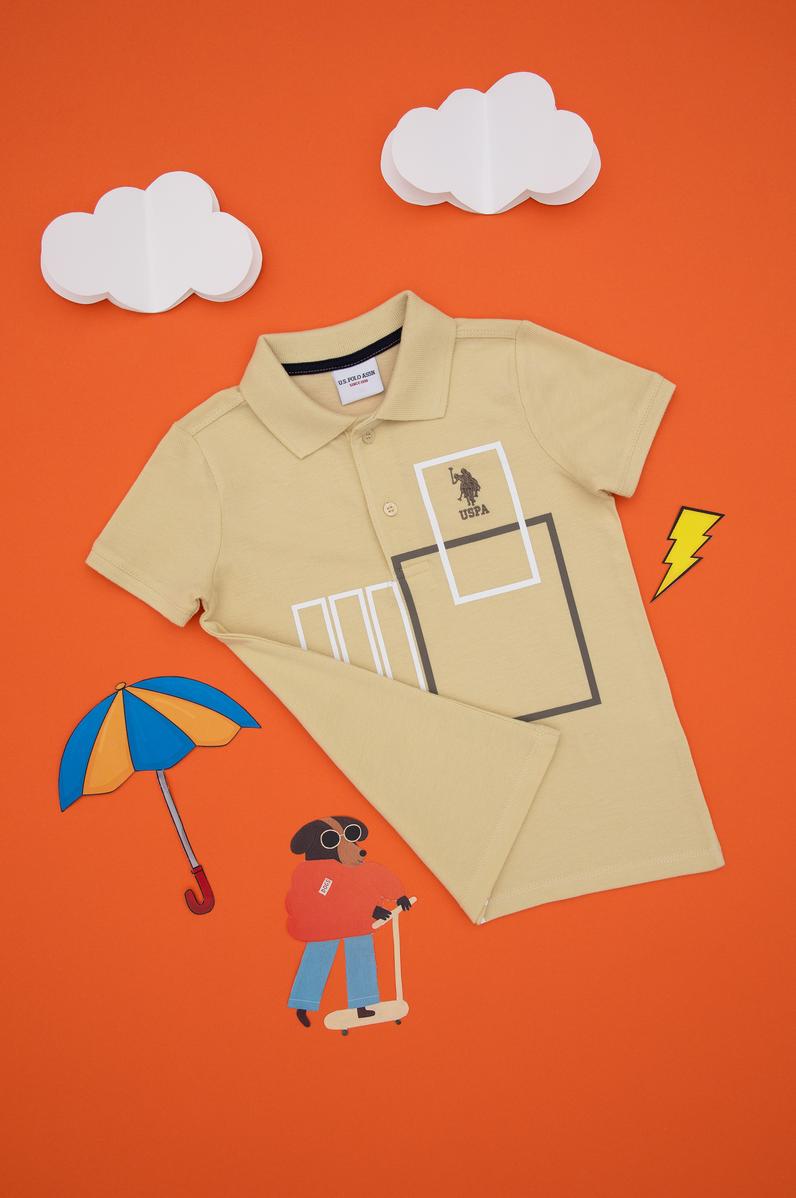 Erkek Çocuk Açık Haki Tişört