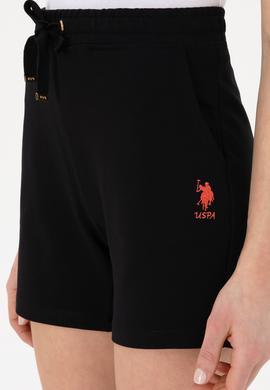 Kadın Siyah Örme Şort - 50300840019