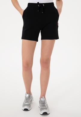 Kadın Siyah Örme Şort - 50300840019