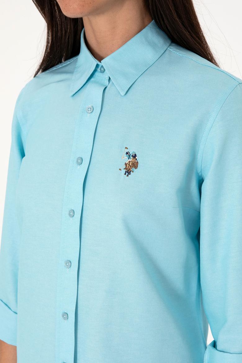 Kadın Aqua Uzun Kollu Basic Gömlek - 50298103038