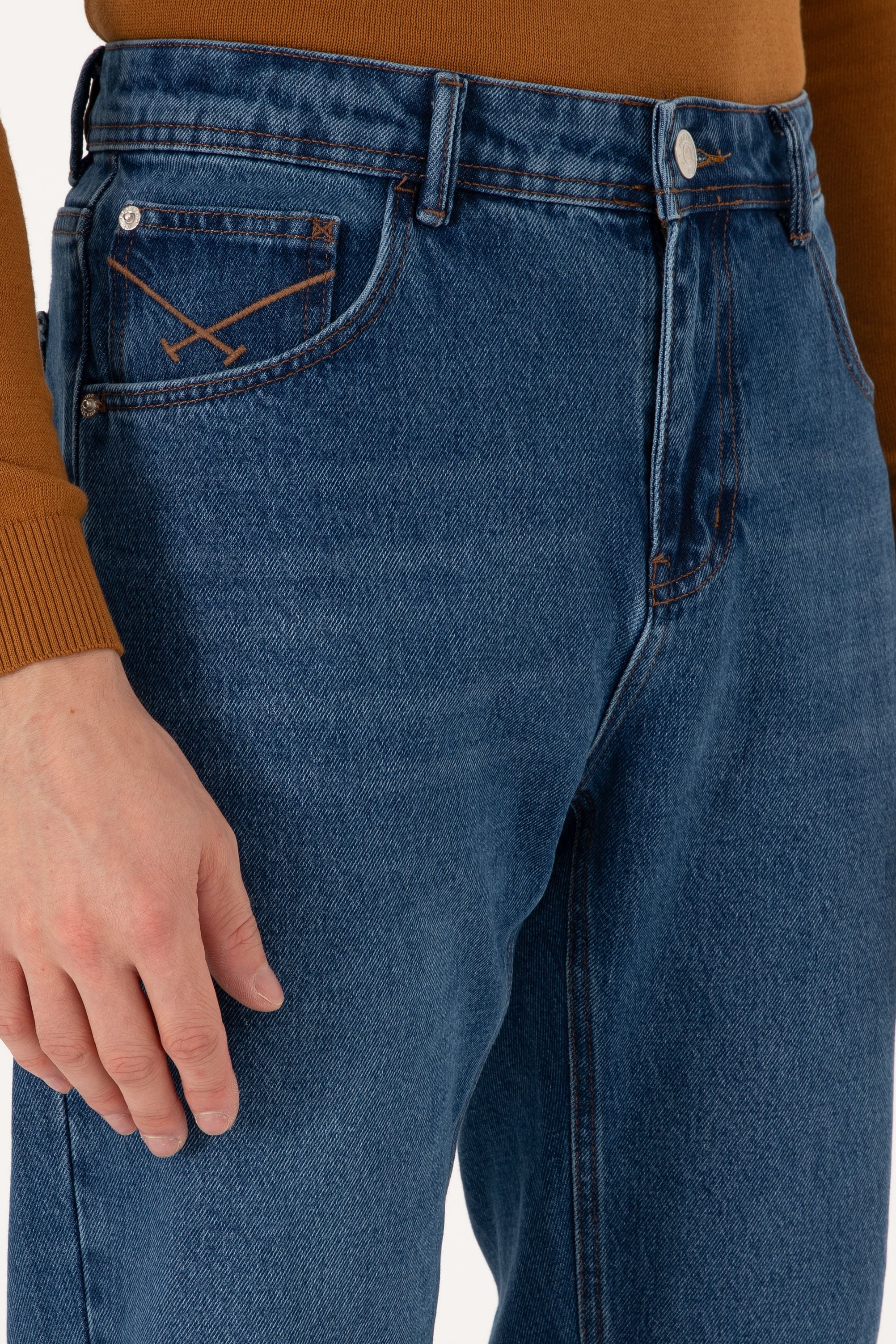 Erkek Açık Mavi Jean Pantolon