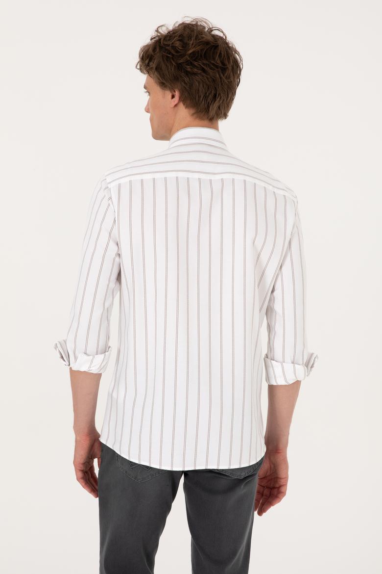 Erkek Vizon Uzun Kollu Gömlek - 50299956015