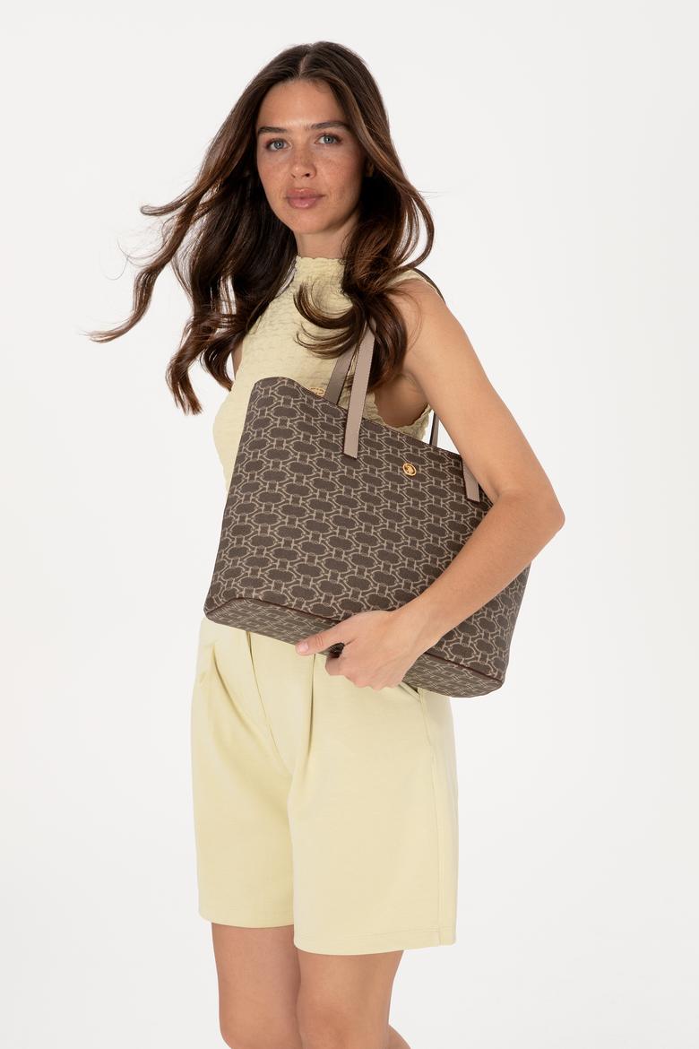 Kadın Vizon Makyaj Çantalı Kol Çantası