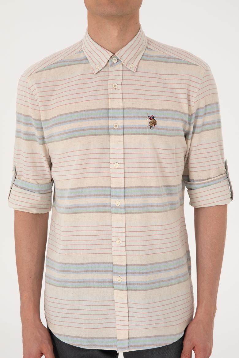 Erkek İndigo Uzun Kollu Gömlek - 50300005006