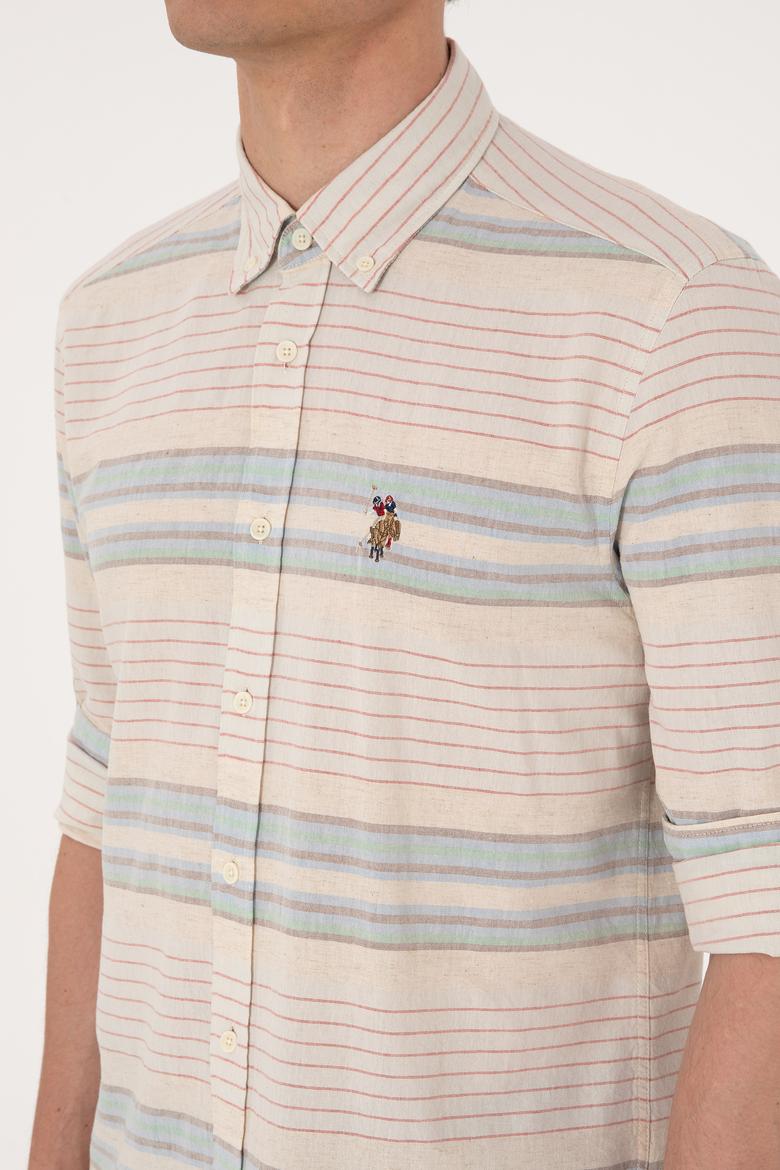 Erkek İndigo Uzun Kollu Gömlek - 50300005006