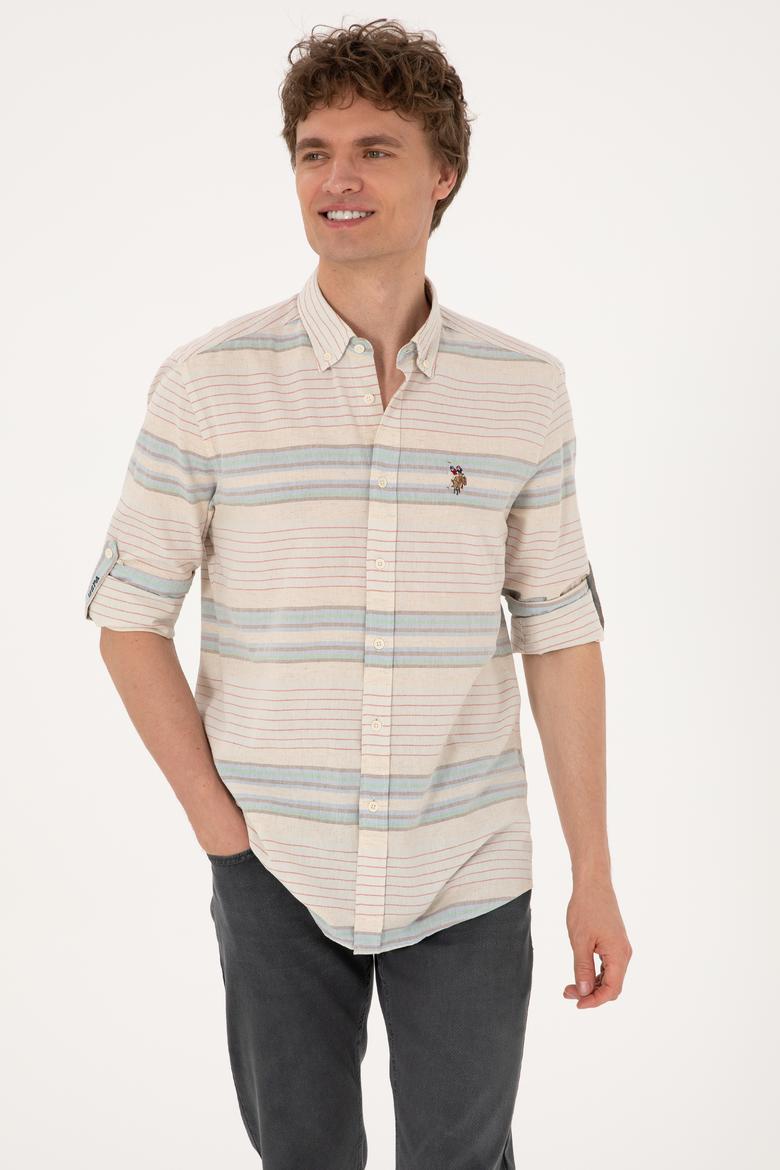 Erkek İndigo Uzun Kollu Gömlek - 50300005006