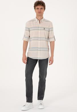 Erkek İndigo Uzun Kollu Gömlek - 50300005006