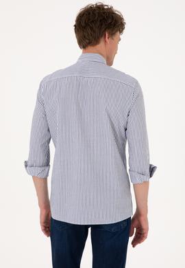 Erkek Açık Lacivert Uzun Kollu Gömlek - 50299605003