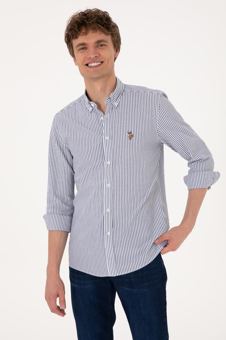 Erkek Açık Lacivert Uzun Kollu Gömlek - 50299605003