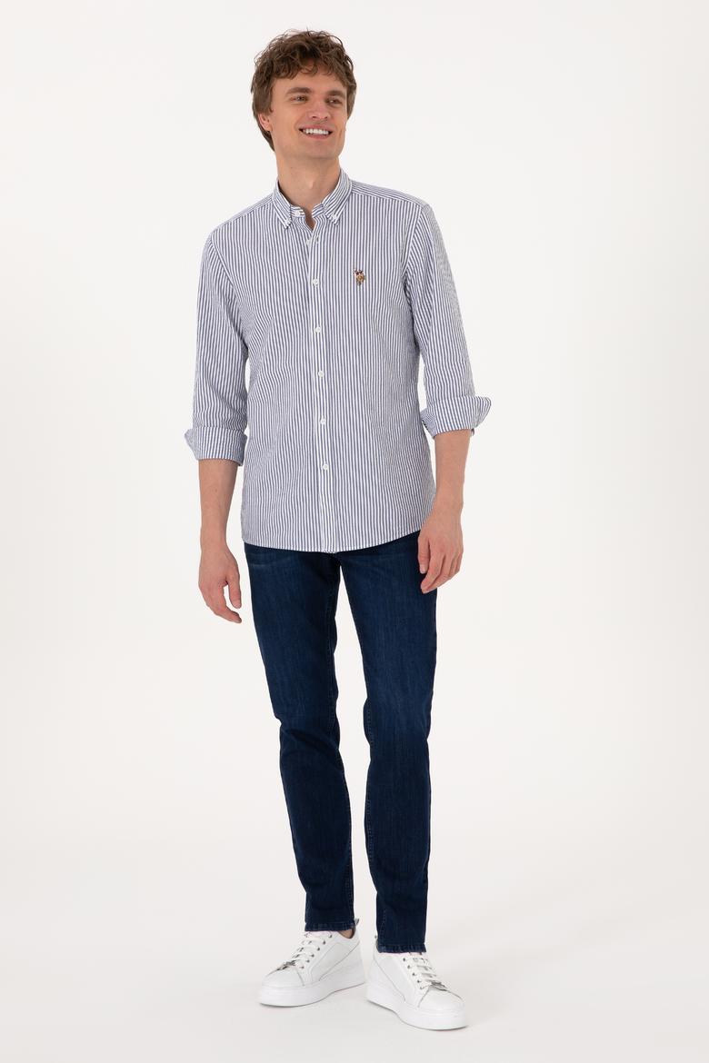 Erkek Açık Lacivert Uzun Kollu Gömlek - 50299605003