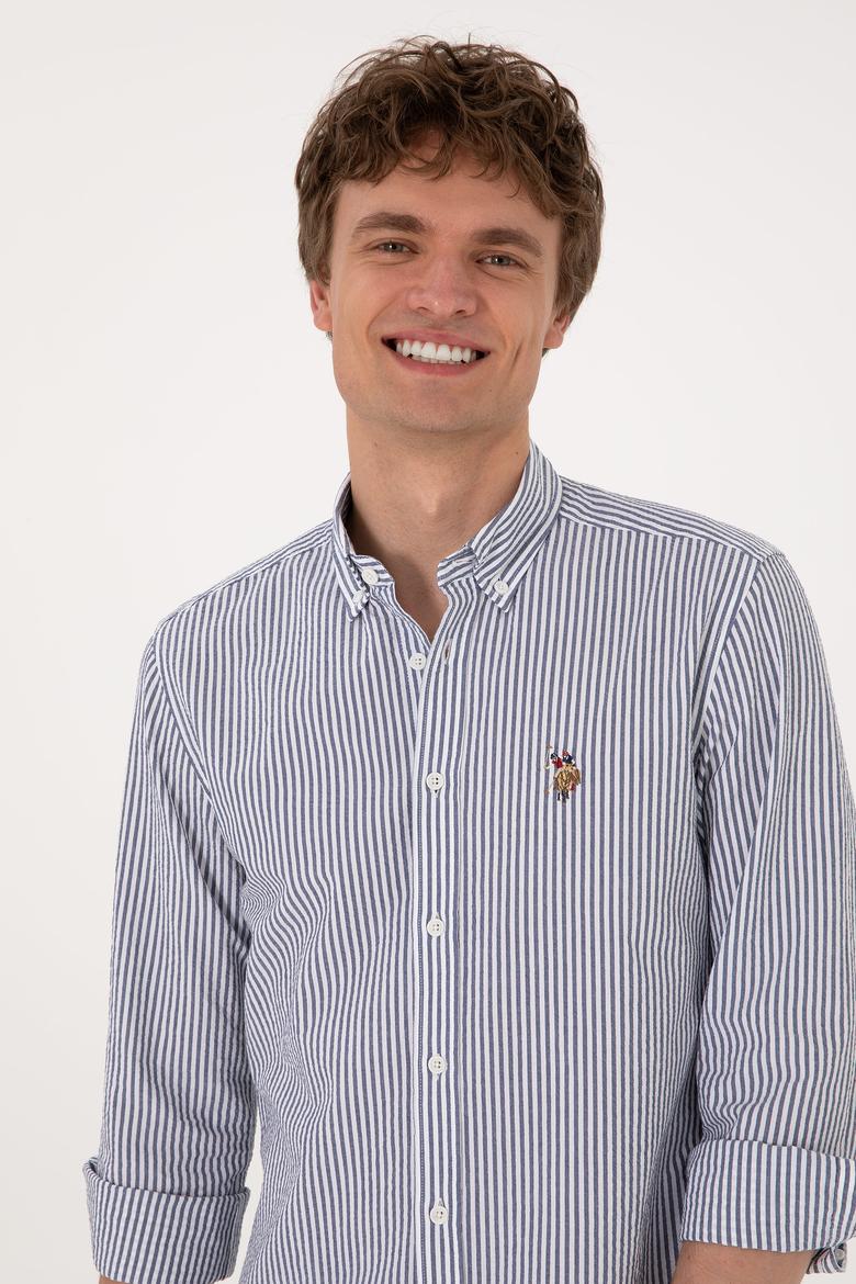 Erkek Açık Lacivert Uzun Kollu Gömlek - 50299605003