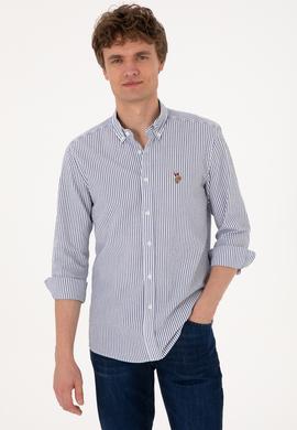 Erkek Açık Lacivert Uzun Kollu Gömlek - 50299605003