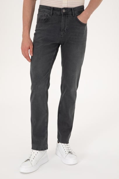 Erkek Gri Jean Pantolon