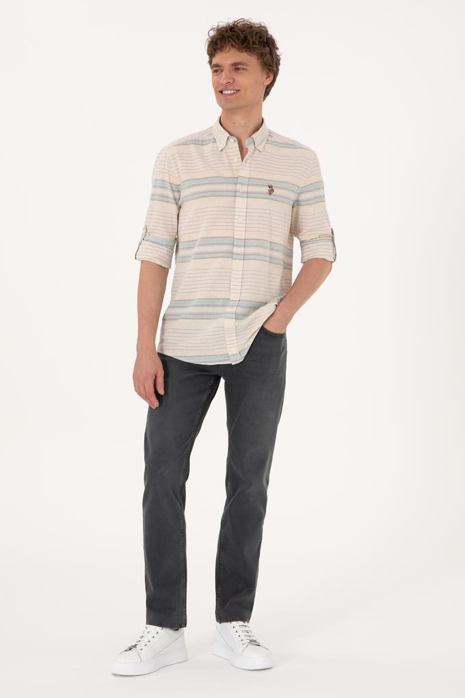 Erkek Gri Jean Pantolon