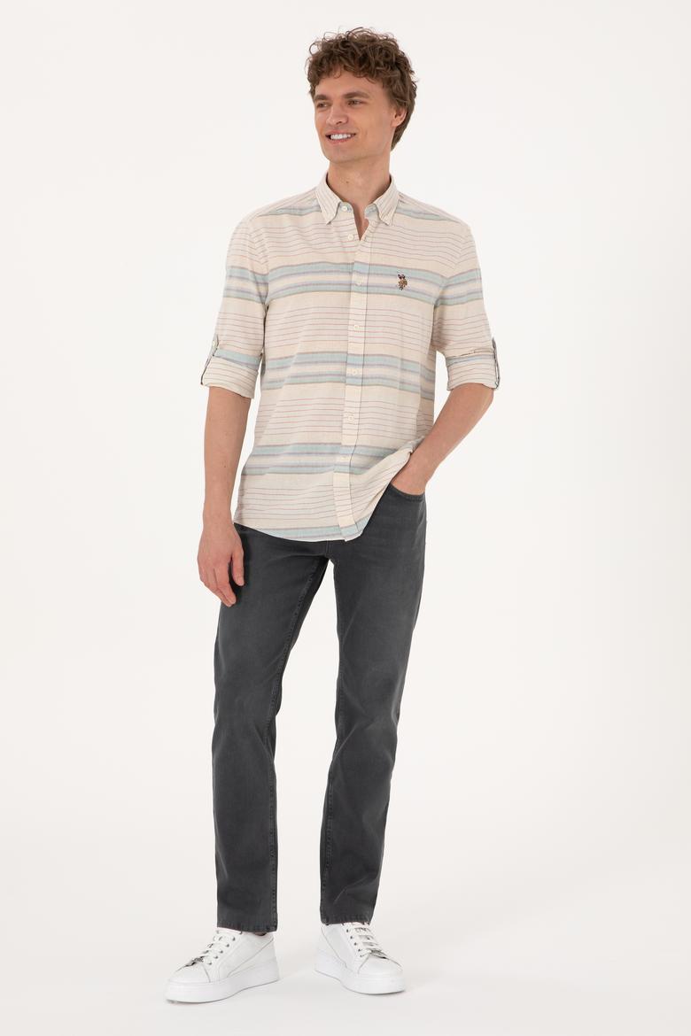 Erkek Gri Jean Pantolon