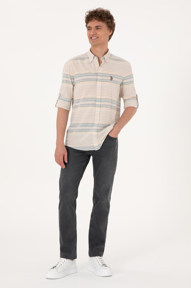 Erkek Gri Jean Pantolon