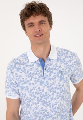 Erkek Regular Fit Mavi Polo Yaka Tişört - 50300369018