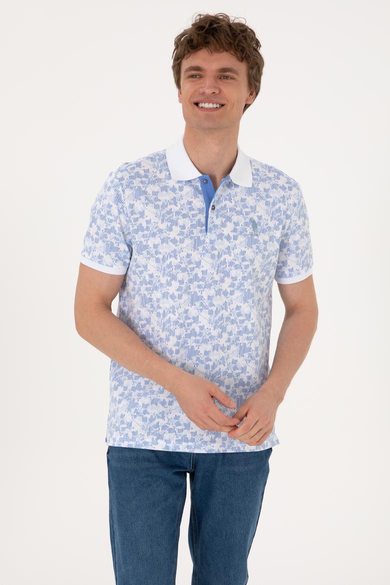 Erkek Regular Fit Mavi Polo Yaka Tişört