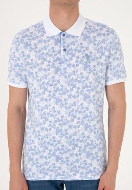 Erkek Regular Fit Mavi Polo Yaka Tişört - 50300369018