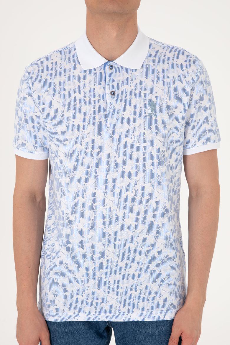 Erkek Regular Fit Mavi Polo Yaka Tişört - 50300369018