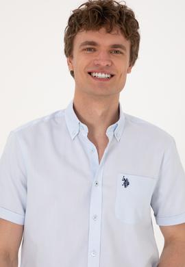 Erkek Açık Mavi Kısa Kollu Gömlek - 50297992015