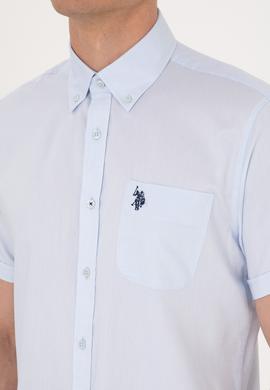 Erkek Açık Mavi Kısa Kollu Gömlek - 50297992015