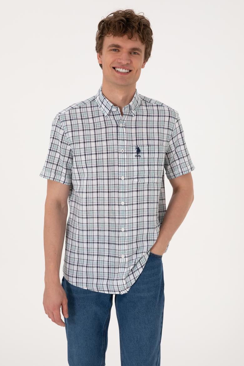 Erkek Aqua Kısa Kollu Gömlek
