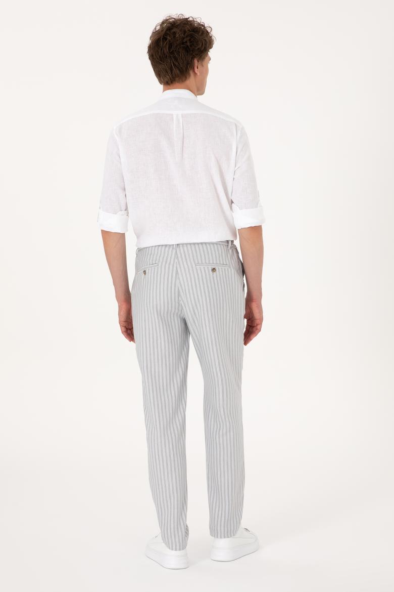 Erkek Açık Gri Kanvas Pantolon - 50300012205