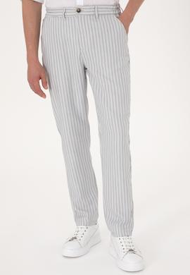 Erkek Açık Gri Kanvas Pantolon - 50300012205