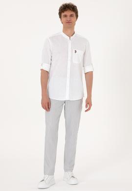 Erkek Açık Gri Kanvas Pantolon - 50300012205