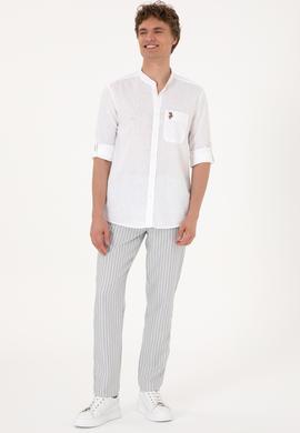 Erkek Açık Gri Kanvas Pantolon - 50300012205