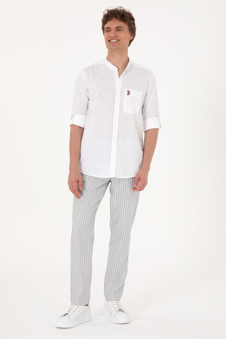 Erkek Açık Gri Kanvas Pantolon - 50300012205