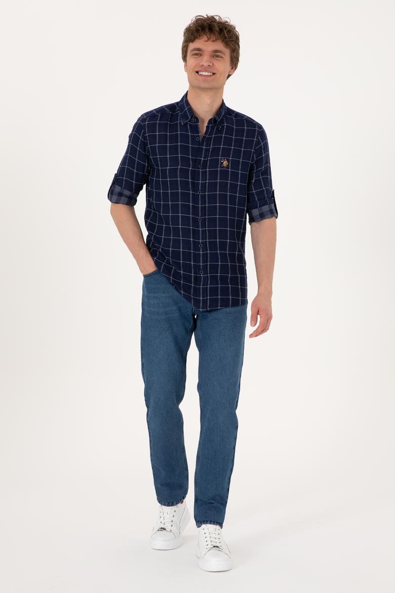 Erkek Lacivert Uzun Kollu Gömlek - 50300620005