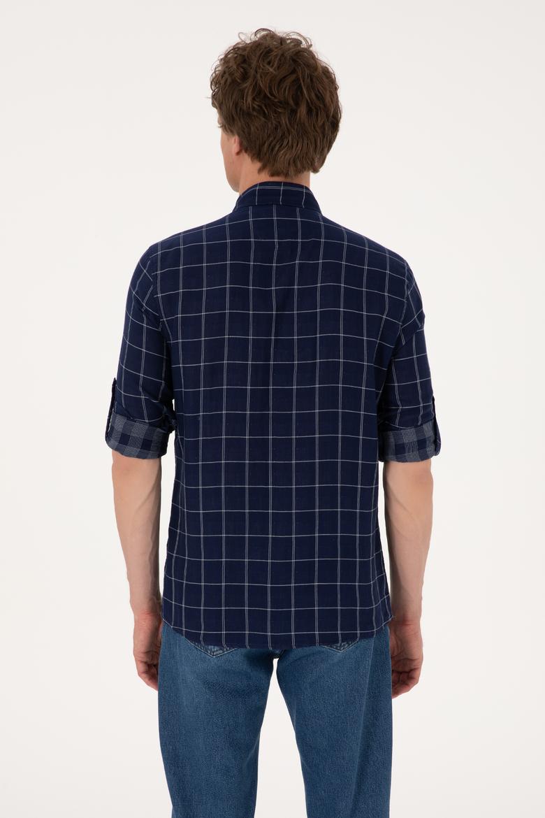 Erkek Lacivert Uzun Kollu Gömlek - 50300620005