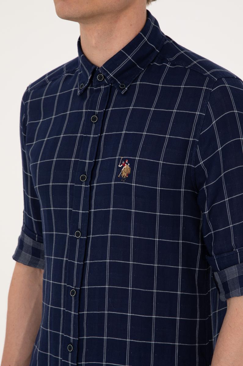 Erkek Lacivert Uzun Kollu Gömlek