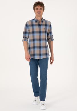 Erkek Lacivert Uzun Kollu Gömlek - 50299574009